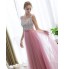 Cocktail Party / Formal Evening Dress Sheath / Column Scoop Floor-length Satin / Tulle with Sequins  