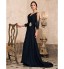 TS Couture? Formal Evening / Military Ball Dress Plus Size / Petite A-line / Princess V-neck Sweep / Brush Train Chiffon with Beading / Crystal  