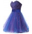 Cocktail Party Dress Ball Gown Sweetheart Knee-length Organza with Sequins  
